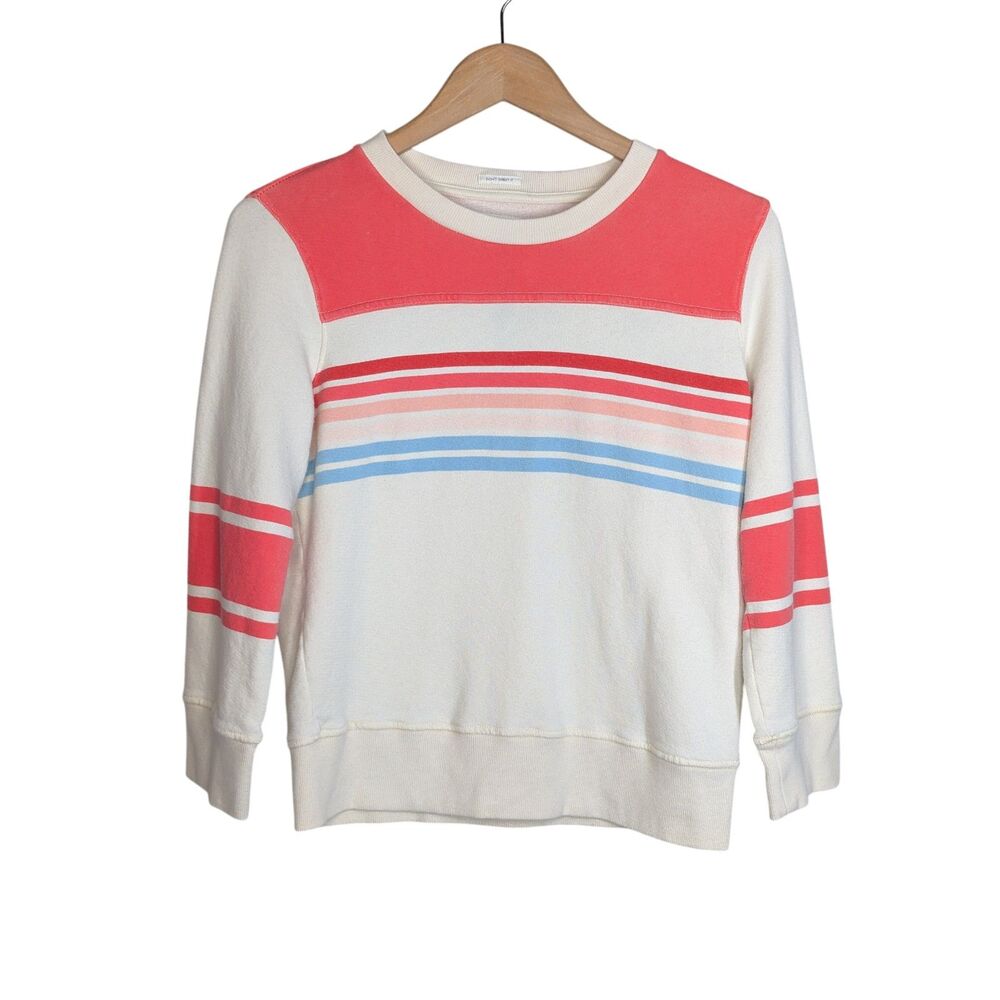 Revolve Mother Half and Half Koozie Sweater Sz M Don't Sweat It Strawberry Blue - Picture 2 of 10